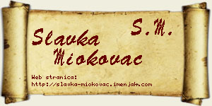 Slavka Miokovac vizit kartica